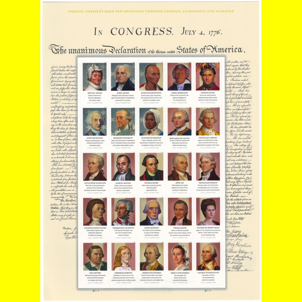 FIGURES OF THE AMERICAN REVOLUTION 2026 sheet 6068 GENUINE sealed {+11 BONUSes}
