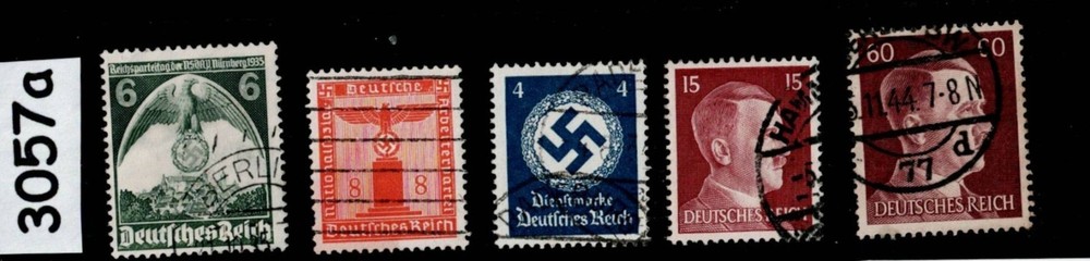 Stamps Adolf Hitler & Officials Third Reich Germany 1933-1945 WWII #3057a