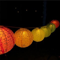 12Pcs Chinese Lunar New Year Decorations 2026 Chinese Paper Round-with LED