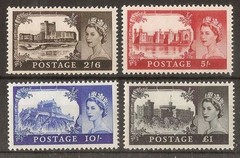 GB 1963 Castles Stamps to £1~4 Values ~BW~595a-598a~with wmk~MNH~UK Seller