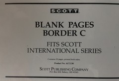 Scott ACC130 Border C International Blank Pages Pack of 20, New (R15-27/2)