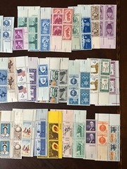 RHstamps 50 DIFFERENT 4 CENT MOSTLY COMMEM U.S. PLATE BLOCKS MINT NOT HINGED MNH