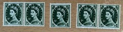 2 QEII GB 9d all MNH. s128 9.5 phosphor bands