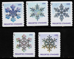 OFF paper #4808-12 Snowflakes (used set of 5) Pre-sorted 2013 _f150