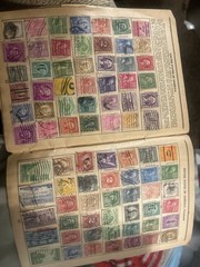 US Stamp Album Collection Multi-Color Historical Figures Events Off Paper