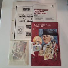 The American Revolution Stamp Collecting Kit Vintage Complete Set With Stamps