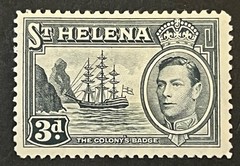 Travelstamps: 1938-42 St. HELENA STAMPS Sg 135a 3d, Mint, Original Gum, Hinged