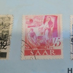 Germany Saar Postage Stamps Used Multi-Color 12pf 45pf 75pf Uncertified