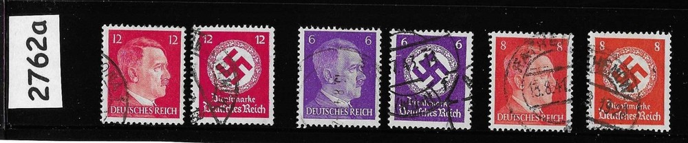Stamps Adolf Hitler & Swastika Third Reich era 1933-1945 Germany WWII #2762a