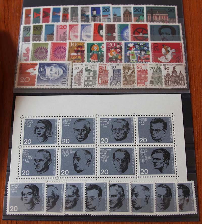 Germany Complete Year 1964 Stamp Set + SS Mint Never Hinged MNH German Stamps