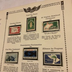 U.S.-(-1962-)-HISTORICAL EVENTS-lot Of 13-Stamps-ON ALBUM PAGE-USED-#30