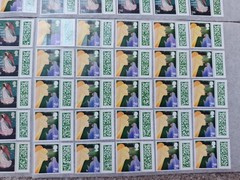 ** 100 × 2nd Second Class Stamps Unfranked Barcoded Genuine With Original Gum **