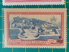 Vatican special delivery stamps 1933-1945, Sc SD2, Set of 6, MNH