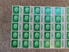 * KING 50 2nd Second Class Stamps Unfranked Barcoded Genuine with Original Gum *