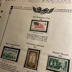 U.S.-(-1959-)-HISTORICAL EVENTS-lot Of 12-Stamps-ON ALBUM PAGE-USED-#30