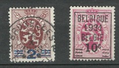 BELGIUM EUROPE CLASSIC NATIONAL EMBLEMS OVERPRINTED USED LOT (BELGE 377)