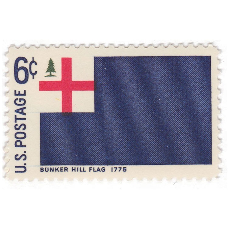 1968 6c Historic American Flags: Bunker Hill MNH Single Stamp – US Scott #1351