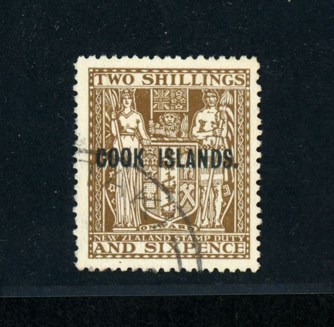 [COOK ISLANDS] 1946 2/6 SG 131 / SC 124a Upright Wmk. / F-VF (used) CA3193