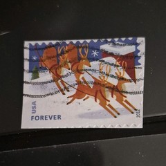 Used US Stamp Forever Reindeer Christmas Multi-Color United States 2011-Present