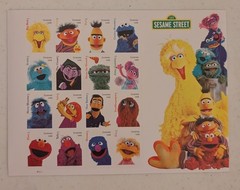 USPS Sesame Street Forever Stamps Full Sheet of 16 Big Bird Elmo Cookie Monster