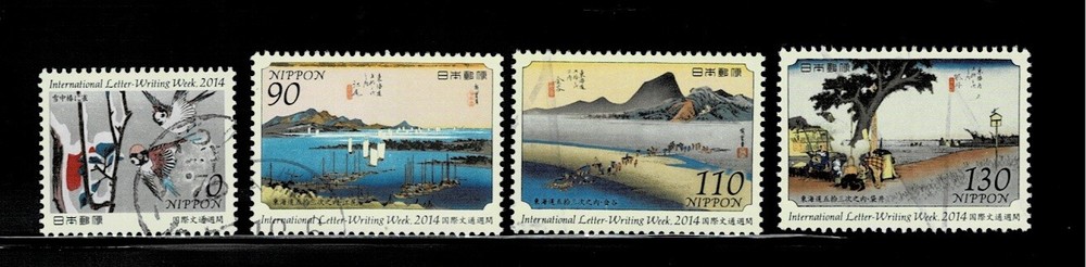 Japan 2014 International Letter Writing Week Complete Used Set Sc# 3739-3742