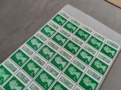 * * 50 2nd Second Class Stamps Unfranked Barcoded Genuine With Original Gum * *