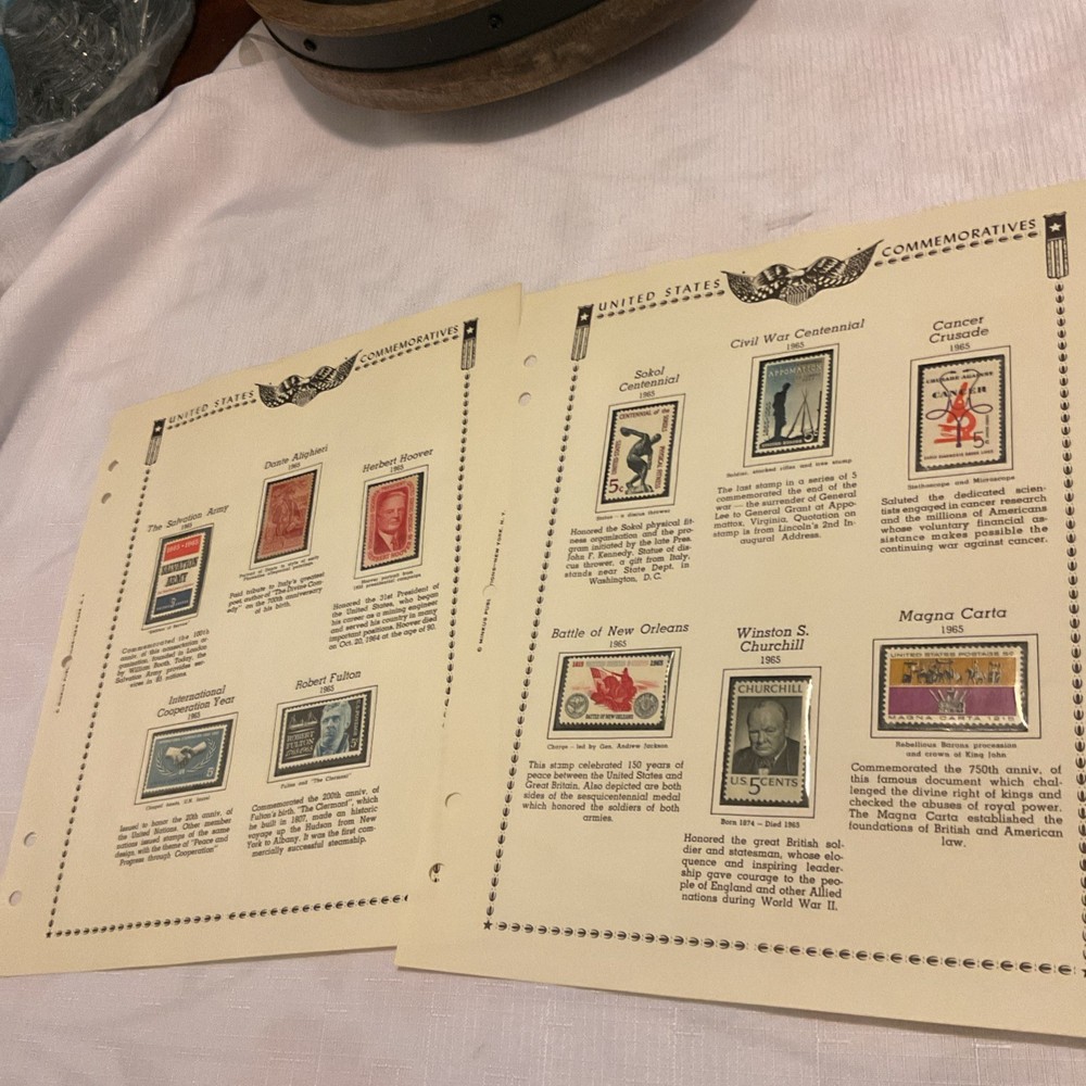U.S.-(-1965-)-HISTORICAL EVENTS-lot Of 11-Stamps-ON ALBUM PAGE-MINT-#30