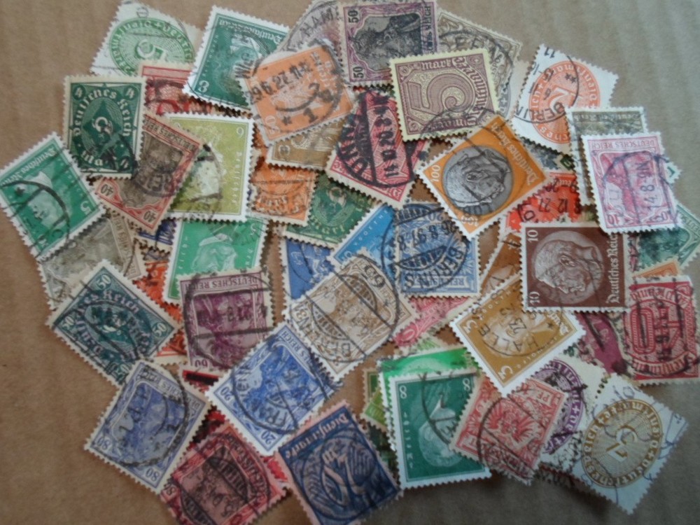 Collection lot 95 diff Old Germany canceled small stamps all pre 1936 – packet B