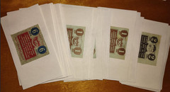 State of Ohio, Prepaid Sales Tax stamps many with Vendor Stub large lot