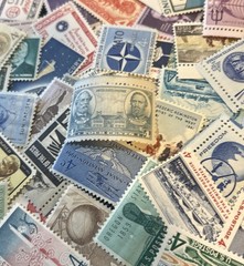 50 MNH OLD All Different Vintage 4 cent stamps–some Over 80 Years Old