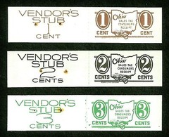 *OLD us stamp usa ohio state set vendor/consumer’s tax revenue receipts