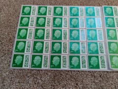 * KING 50 2nd Second Class Stamps Unfranked Barcoded Genuine with Original Gum *