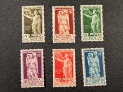 LIBIA LIBYA 1938 Sc# 77-82 Lot of 6 Stamps MINT LIGHTLY HINGED ORIGINAL GUM