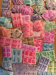US, 1930’S, 1940’S, 1950’S, MINT NEVER HINGED, LOT OF 40+ ALL DIFFERENT SINGLES