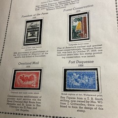 U.S.-(-1958-1959-)-HISTORICAL EVENTS-lot Of 11-Stamps-ON ALBUM PAGE-USED-#30