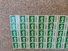 *** 50 2nd Second Class Stamps Unfranked Barcoded Genuine with Original Gum ***
