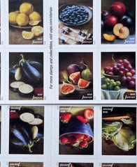 2020 USPS Fruits and Vegetables Forever Stamps – Scott #5484-5493 MNH- 100 PCS