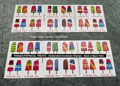 New Book of 20 Stamps – “FROZEN TREATS” – Colorful Celebration Stamps – 2017