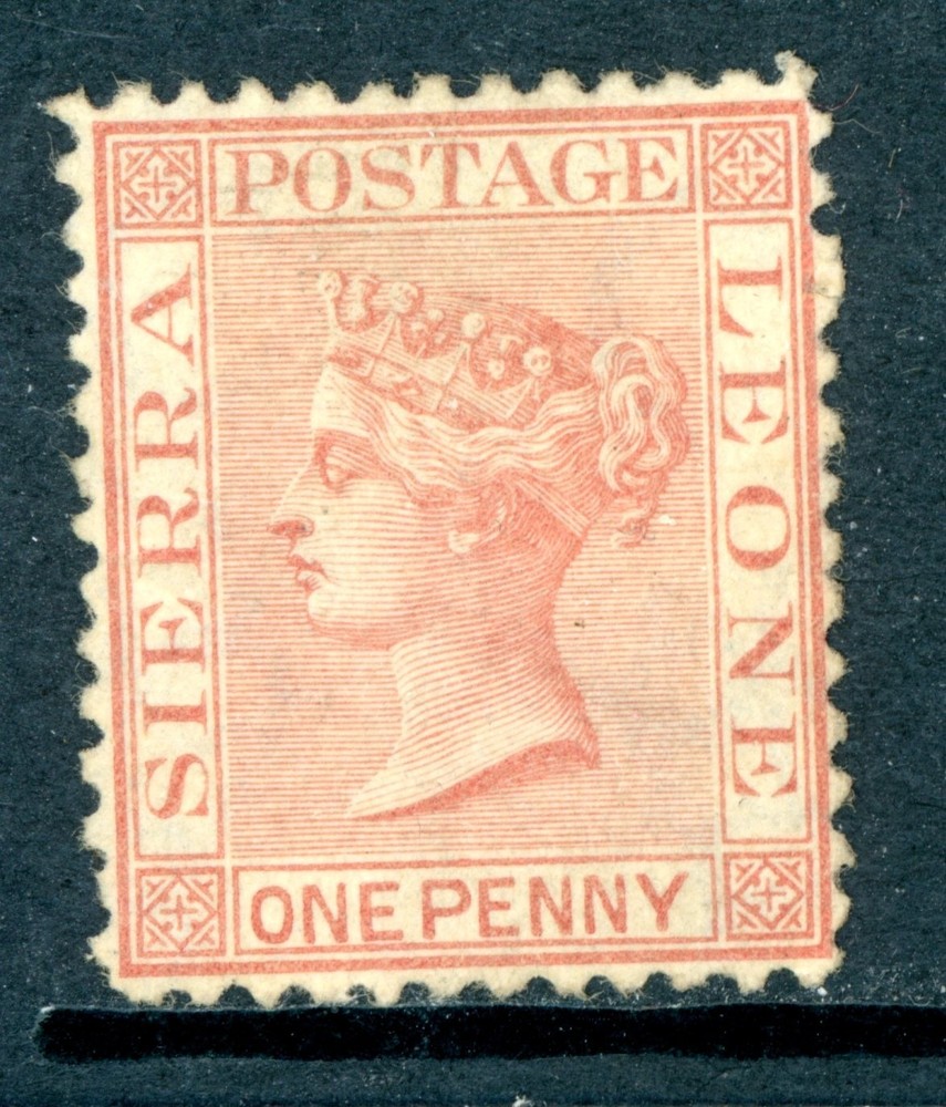 Sierra Leone 1873 British 1p Rose Red Perf 12½ QV WMK CC Upright Sc #6 M X620