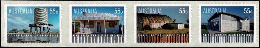Australia 2009 Corrugated Landscapes-Set of 4 Peel & Stick