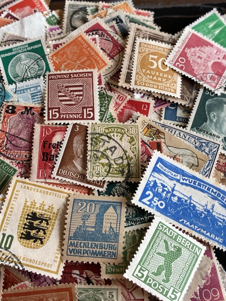 100 Assorted Germany And German-Area Stamps For Collectors