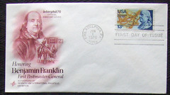 US FDC SC #1690 BENJAMIN FRANKLIN BICENTENNIAL INTERPHIL 1976.