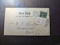 1905 USA Halloween Holiday Postcard Cover Albany to Reno NY Halloween Carnival