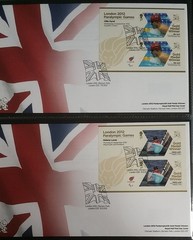 London 2012 Paralympic Games Gold Medal Winners FDC Full Set 34 Mini Sheets