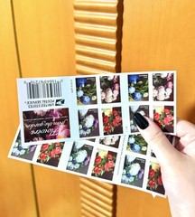 100 PCs FLOWERS FROM THE GARDEN 2025 MAIL FOREVER POSTAGE / 5 BOOKS OF 20.