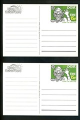 Postal Stationery Ireland postal card LOT OF 7 Halloween Santa holidays 1987