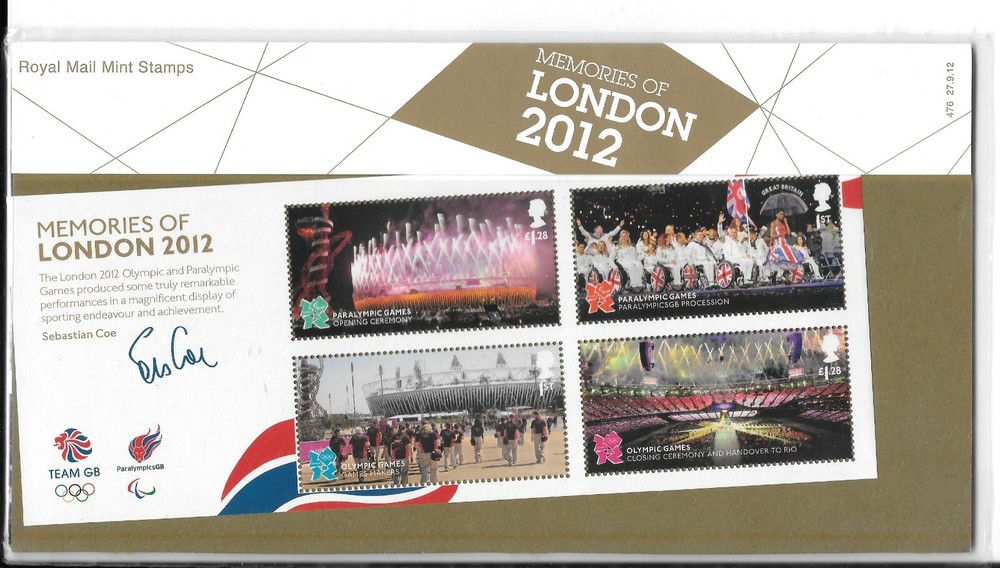 MEMORIES OF LONDON 2012 OLYMPIC GAMES Presentation Pack number 476