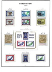 477 United Nations stamps mint from 1971-1997 on album pages all different