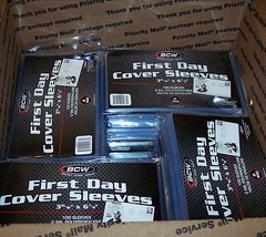 5000 FIRST DAY COVER POLY SLEEVES,2 MIL, HOLDS #6 ENVELOPE, BCW, w/FREE SHIPPING