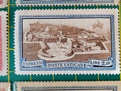 Vatican special delivery stamps 1933-1945, Sc SD2, Set of 6, MNH
